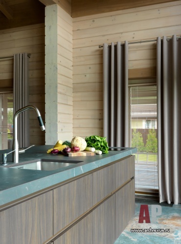 Фото интерьера кухни гостевого дома в стиле эко