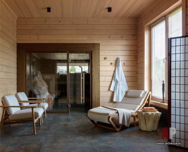 Фото интерьера спа-зоны гостевого дома в стиле эко