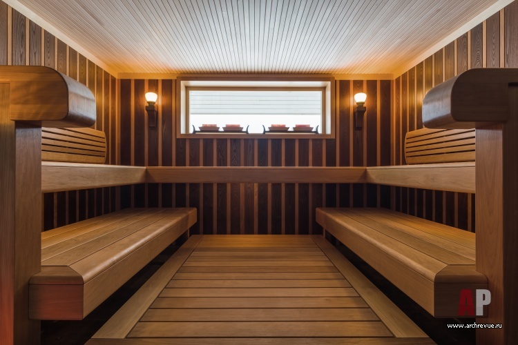 Фото интерьера сауны гостевого дома в стиле эко