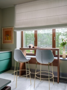 Фото интерьера кухни дома в стиле фьюжн