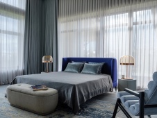 Фото интерьера спальни дома в стиле фьюжн