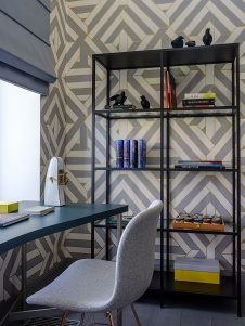 Фото интерьера кабинета дома в стиле фьюжн