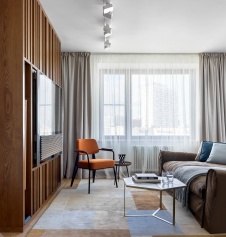 Фото интерьера гостиной квартиры в стиле фьюжн
