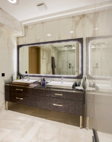 Фото интерьера санузла пентхауса в стиле минимализм