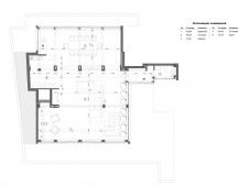 Планировка 2 этажа 2-х этажного пентхауса с открытой террасой в центре Москвы.