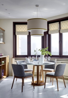 Фото интерьера столовой квартиры в стиле фьюжн