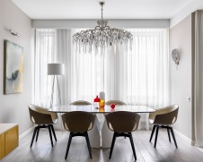 Фото интерьера столовой квартиры в стиле фьюжн