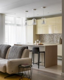 Фото интерьера кухни квартиры в стиле фьюжн