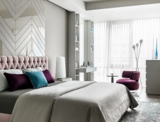 Фото интерьера спальни квартиры в стиле фьюжн