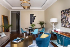 Фото интерьера столовой квартиры в американском стиле