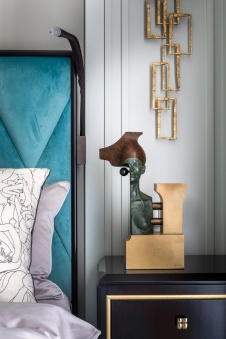 Фото интерьера спальни квартиры в американском стиле