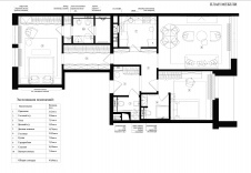 Планировка представительской квартиры двумя спальнями для бизнес-леди.