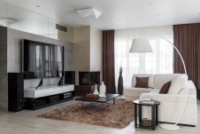 Фото интерьера гостиной дома в стиле минимализм