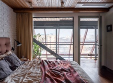 Фото интерьера спальни квартиры в стиле лофт