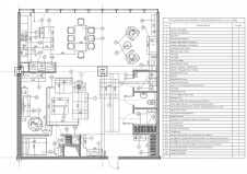 Планировка 1 этажа 2-х этажных апартаментов. Площадь первого этажа – 120 кв. м.