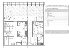 Планировка 2 этажа 2-х этажных апартаментов. Площадь второго этажа – 120 кв. м.