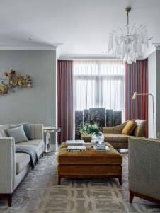 Фото интерьера гостиной квартиры в стиле фьюжн