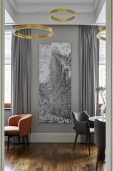 Фото интерьера гостиной квартиры в стиле ар-деко