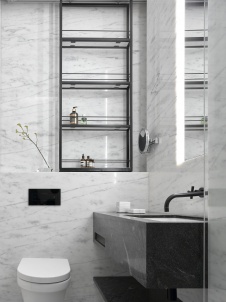 Фото интерьера санузла квартиры в стиле ар-деко