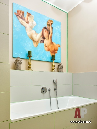 Фото интерьера ванной квартиры в стиле китч