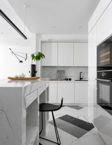 Фото интерьера кухни квартиры в стиле фьюжн