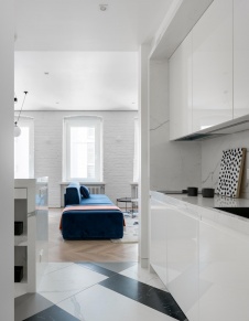 Фото интерьера кухни квартиры в стиле фьюжн