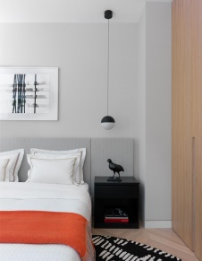 Фото интерьера спальни квартиры в стиле фьюжн