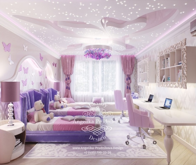 Дизайн-проект интерьера детской спальни в ЖК Дубровка