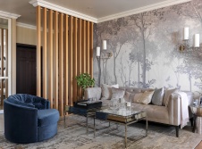 Фото интерьера гостиной квартиры в стиле неоклассика