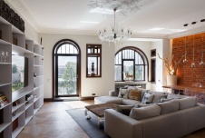 Фото интерьера гостиной квартиры в стиле эклектика