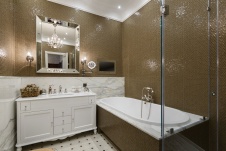 Фото интерьера ванной квартиры в стиле эклектика