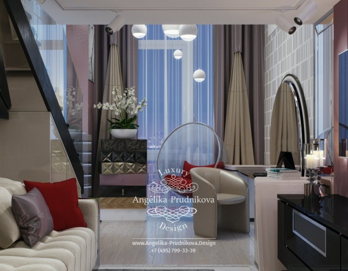 Дизайн-проект интерьера детской спальни для девушки в ЖК Art Residence