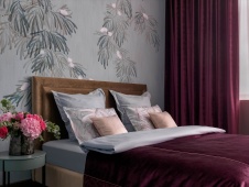 Фото интерьера спальни пентхауса в стиле фьюжн