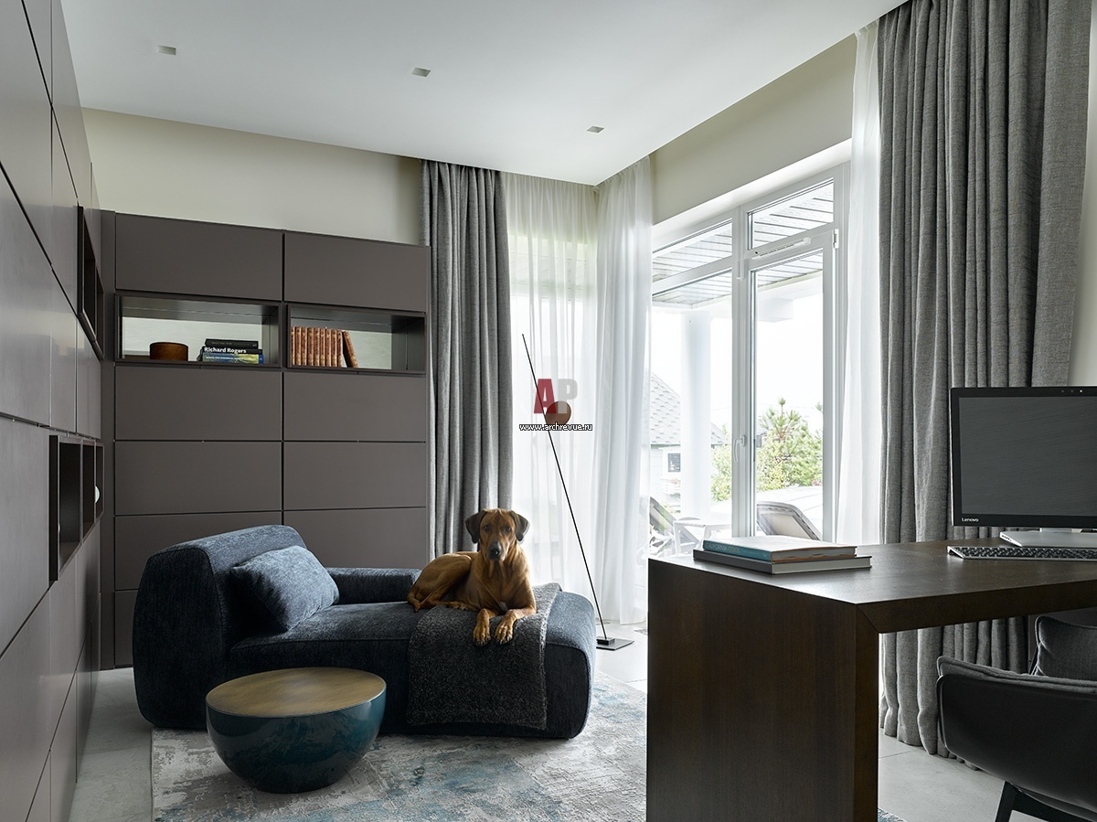 Дизайн кабинета в частном доме минимализм