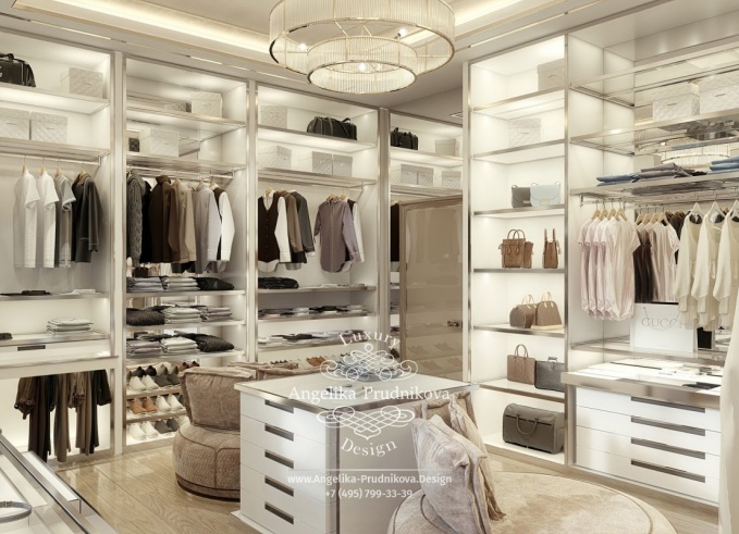 Дизайн-проект интерьера гардероба в КП Монаково