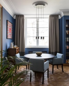 Фото интерьера столовой квартиры в стиле фьюжн