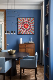 Фото интерьера гостиной квартиры в стиле фьюжн