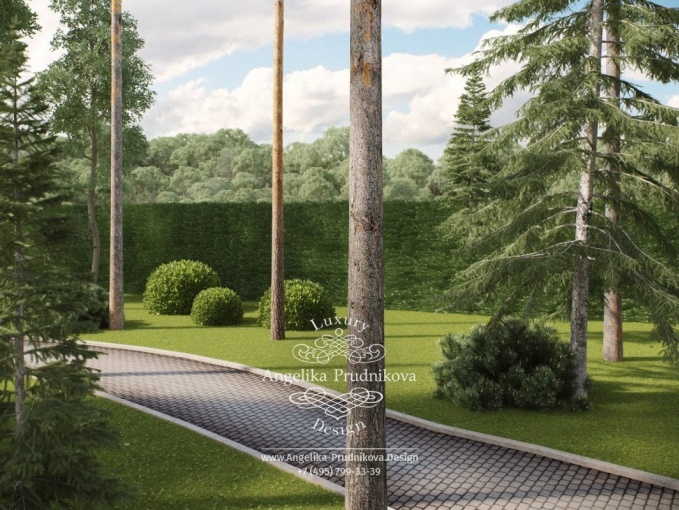 Дизайн-проект экстерьера Резиденции в хвойном лесу