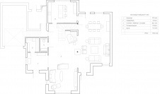 Планировка 1 этажа 4-х уровневого дома. Общая площадь – 530 кв. м.