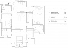 Планировка 2 этажа 4-х уровневого дома. Общая площадь – 530 кв. м.