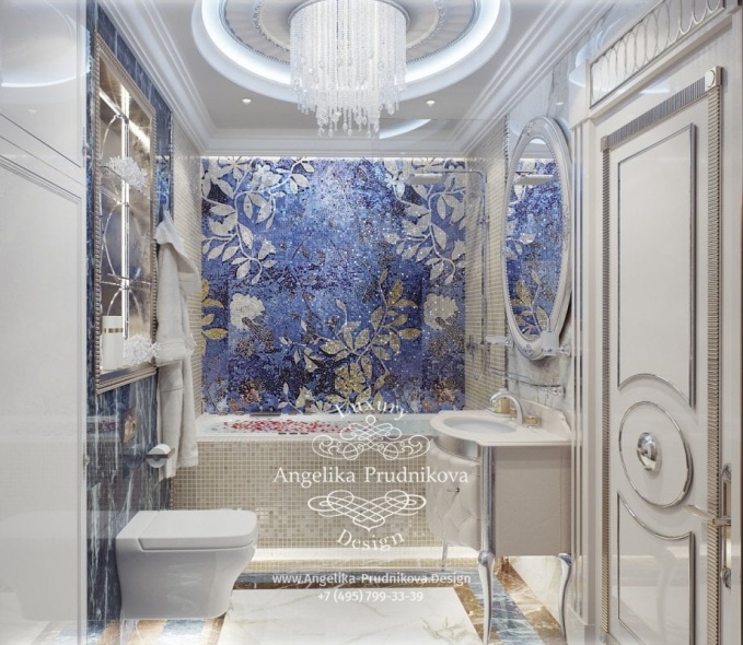 Дизайн-проект интерьера ванной комнаты в ЖК Дубровка