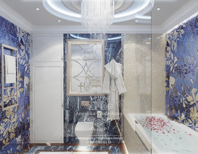Дизайн-проект интерьера ванной комнаты в ЖК Дубровка
