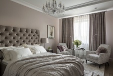 Фото интерьера спальни квартиры в стиле неоклассика