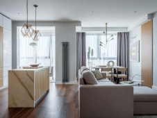 Фото интерьера гостиной квартиры в стиле минимализм