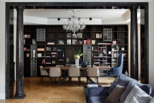 Фото интерьера гостиной квартиры в стиле неоклассика