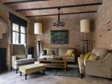 Фото интерьера гостиной квартиры в стиле фьюжн