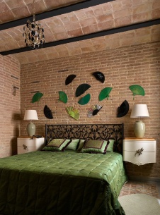 Фото интерьера спальни квартиры в стиле фьюжн