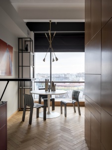 Фото интерьера столовой небольшой квартиры в стили минимализм