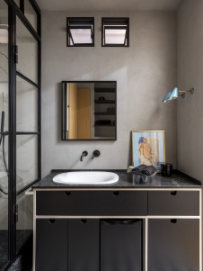 Фото интерьера санузла небольшой квартиры в стили минимализм