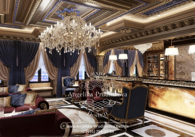 Дизайн-проект интерьера гостиницы в стиле барокко в Москве	